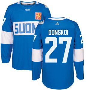 Kinder Team Finland #27 Joonas Donskoi Authentic Blau Auswärts 2016 World Cup